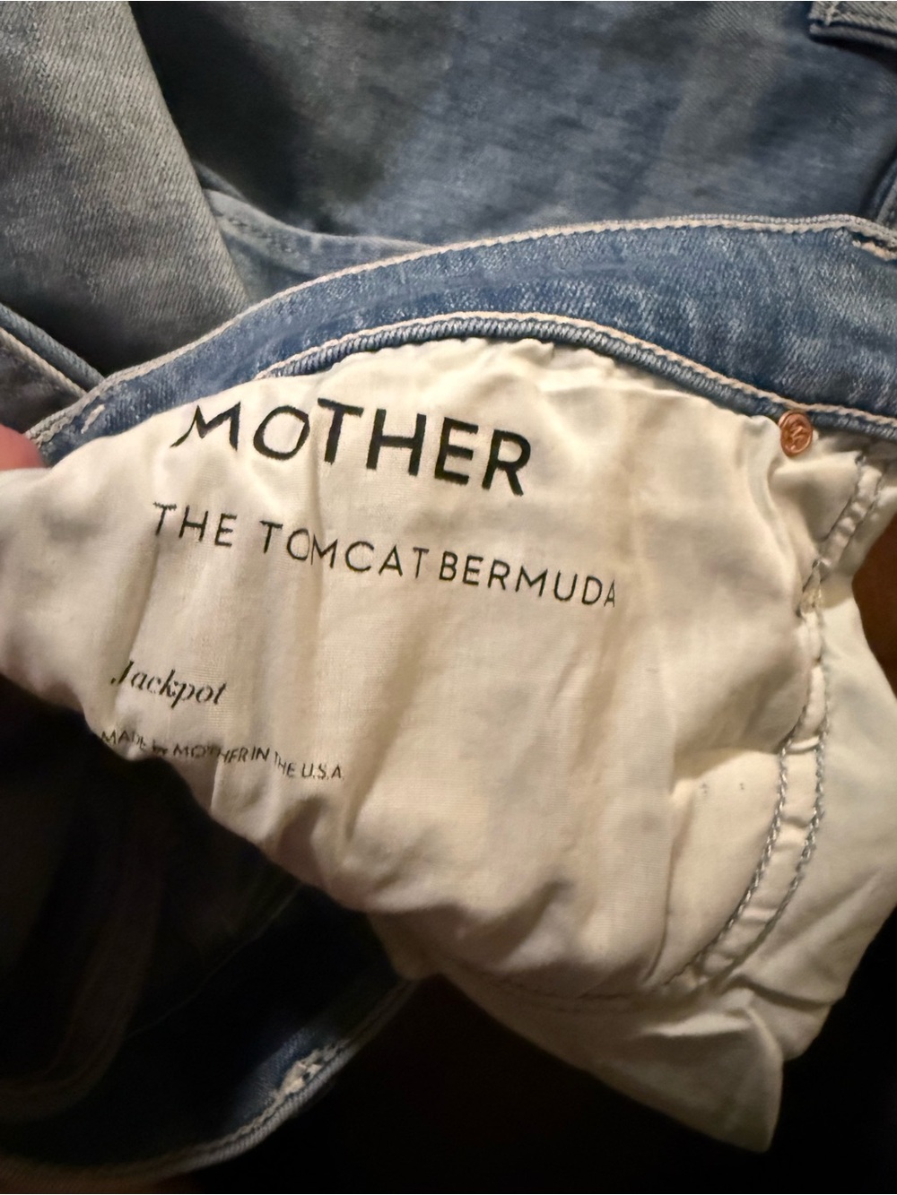 MOTHER Light Blue Denim Jean Shorts - Picture 5 of 6